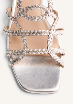 SANDALIAS TACÓN PIEL TRENZADA BILICE