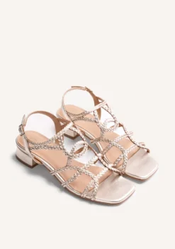 SANDALIAS TACÓN PIEL TRENZADA BILICE