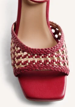 SANDALIAS TACÓN PIEL TRENZADA KAJIADO