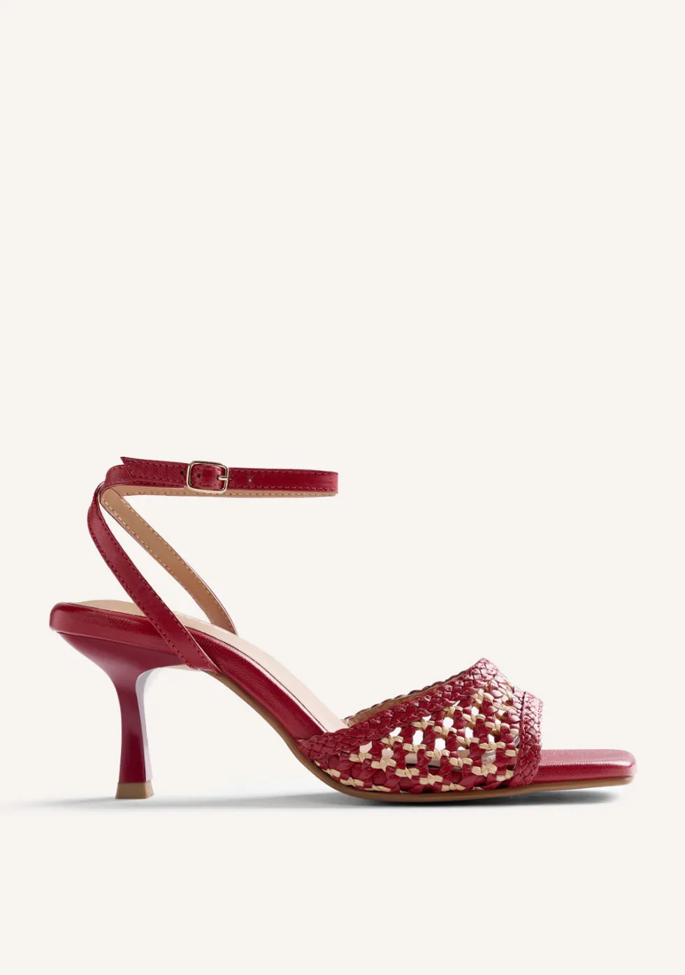 SANDALIAS TACÓN PIEL TRENZADA KAJIADO