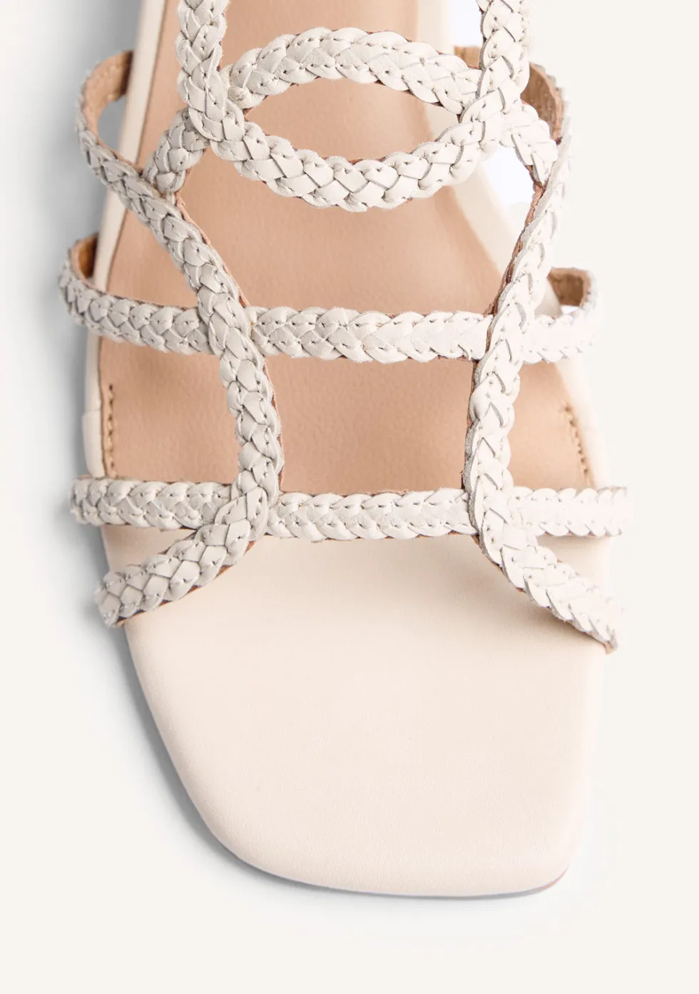 SANDALIAS TACÓN PIEL TRENZADA BILICE