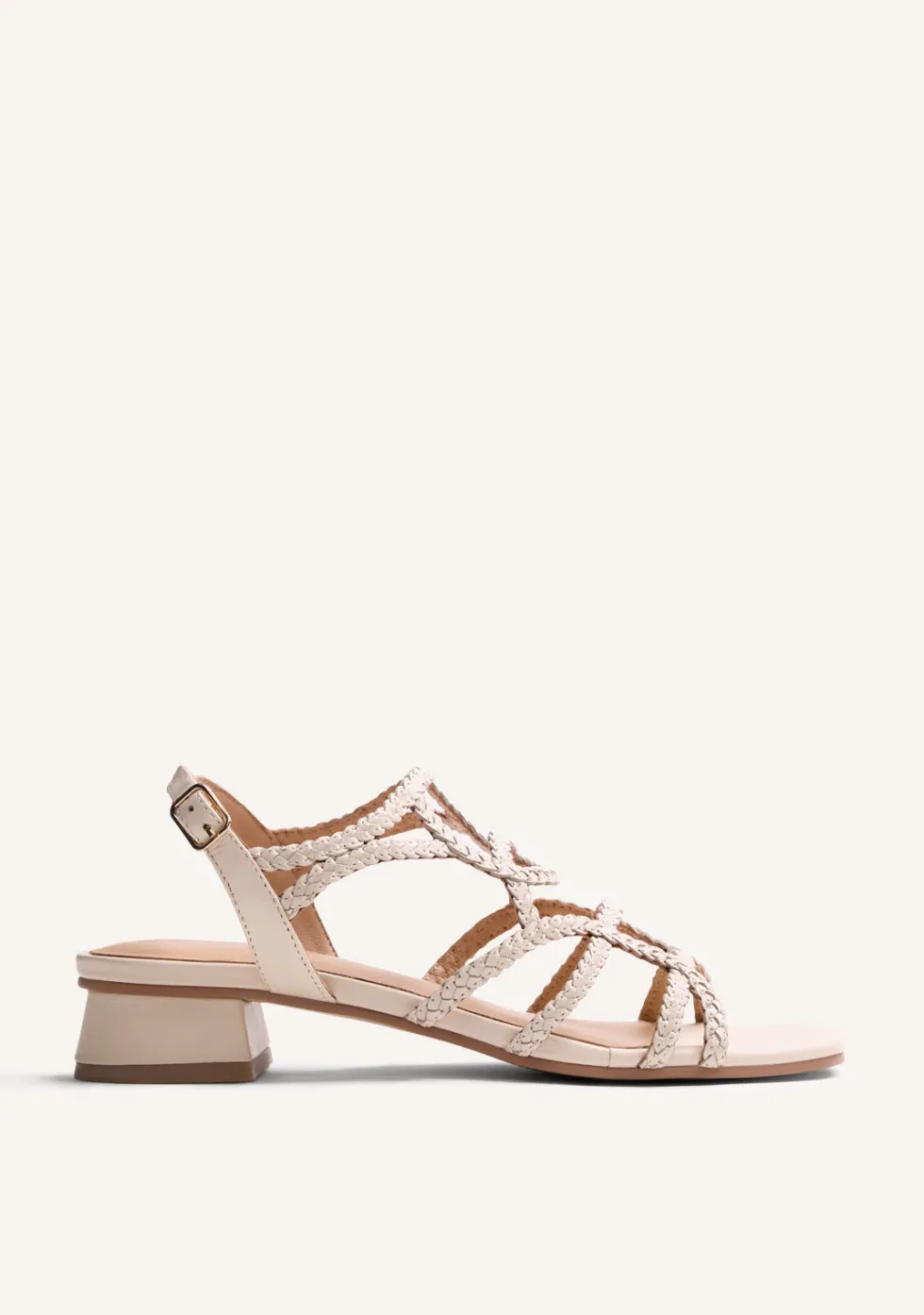 SANDALIAS TACÓN PIEL TRENZADA BILICE