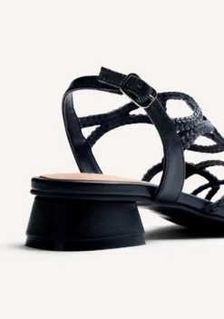 SANDALIAS TACÓN PIEL TRENZADA BILICE