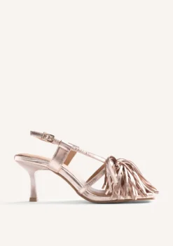 SANDALIAS TACÓN PIEL Y FLECOS LUKAC