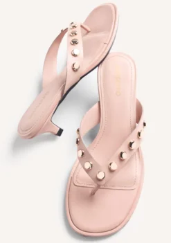 SANDALIAS TACÓN PIEL Y TACHAS SOKOTO