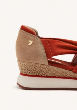ZAPATILLAS ABIERTAS PIEL CUÑA RAFIA DARLINGTON