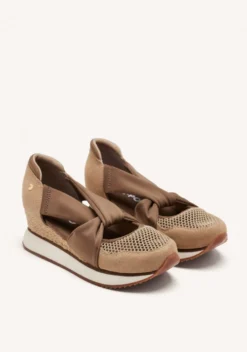 ZAPATILLAS ABIERTAS PIEL CUÑA RAFIA DARLINGTON