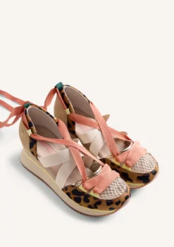 ZAPATILLAS ABIERTAS PIEL CUÑA ESTAMPADO ANIMAL DESINIC