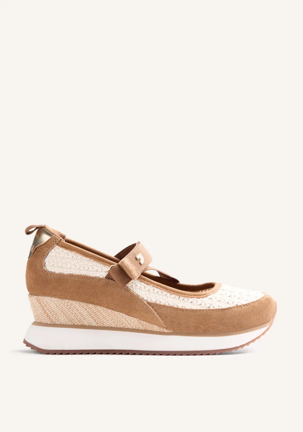 ZAPATILLAS ABIERTAS PIEL Y CROCHET CUÑA LIPA