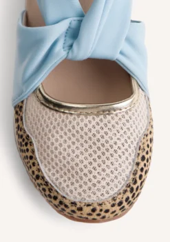 ZAPATILLAS ABIERTAS PIEL Y REJILLA CUÑA TARLAC