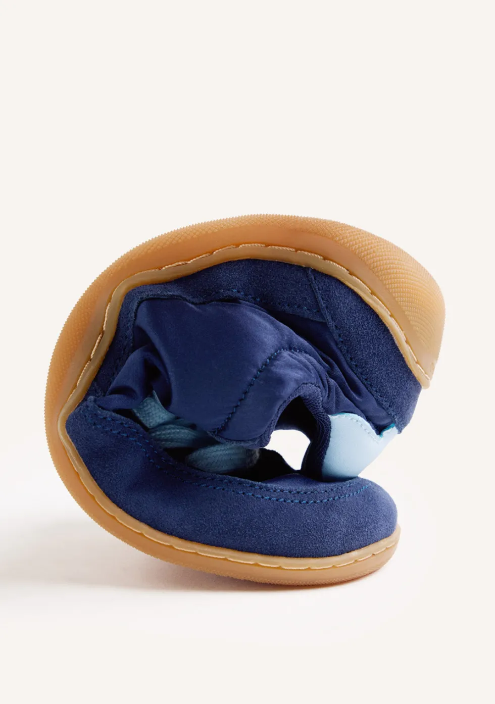 ZAPATILLAS BAREFOOT AZUL MARINO PIEL