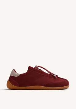 ZAPATILLAS BAREFOOT BURDEOS PIEL