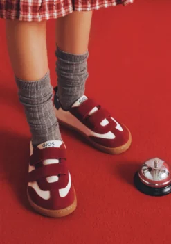 ZAPATILLAS BAREFOOT BURDEOS PIEL