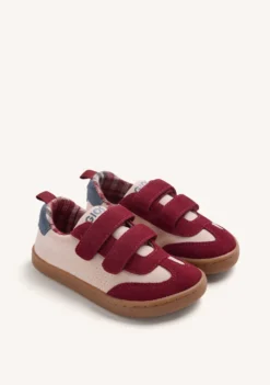ZAPATILLAS BAREFOOT BURDEOS PIEL
