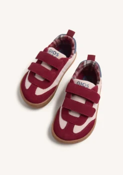ZAPATILLAS BAREFOOT BURDEOS PIEL