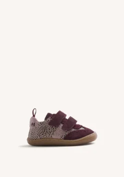 ZAPATILLAS BAREFOOT PIEL BURDEOS ESTAMPADO ANIMAL