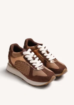 ZAPATILLAS BRONCE PIEL CUÑA