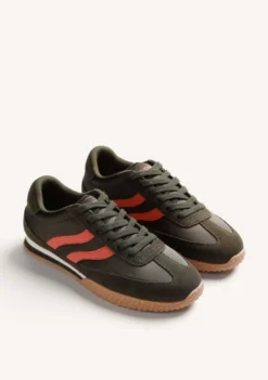 ZAPATILLAS CAQUI PIEL Y SATÉN