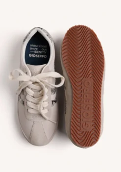 ZAPATILLAS CREMA PIEL Y NYLON