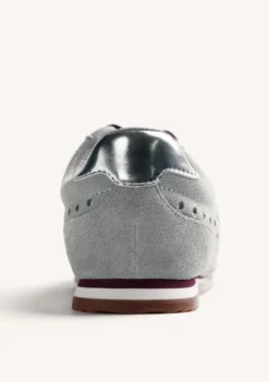 ZAPATILLAS GRIS PIEL BRILLO