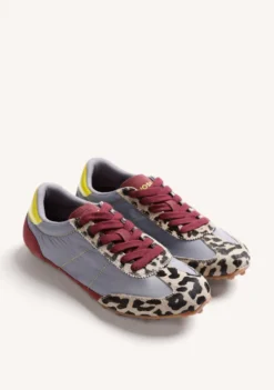 ZAPATILLAS GRIS PIEL Y NYLON