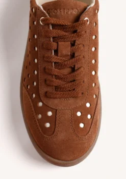 ZAPATILLAS MARRÓN PIEL BRILLO