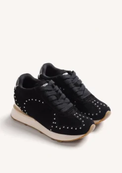 ZAPATILLAS NEGRO PIEL CUÑA