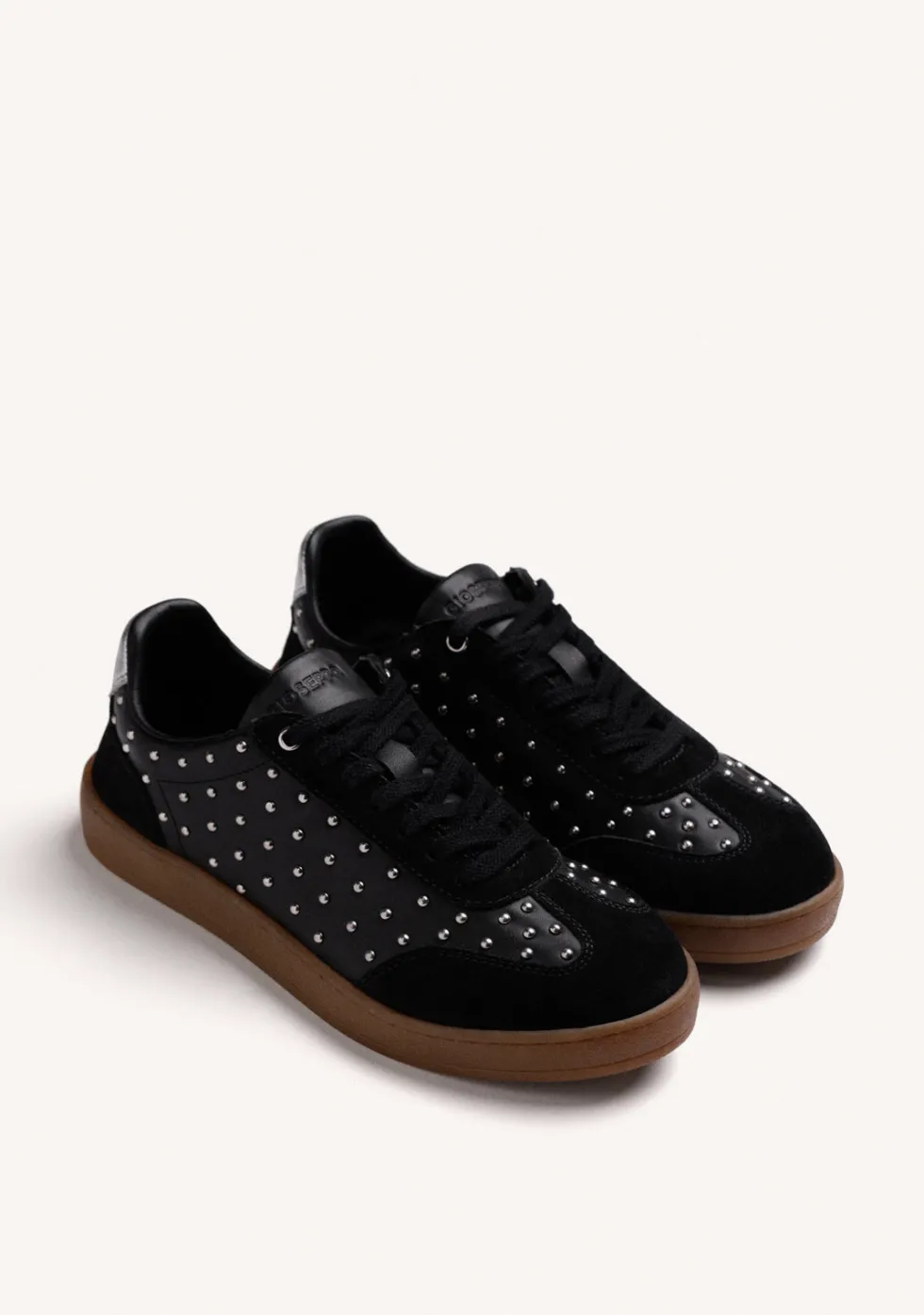 ZAPATILLAS NEGRO PIEL TACHAS