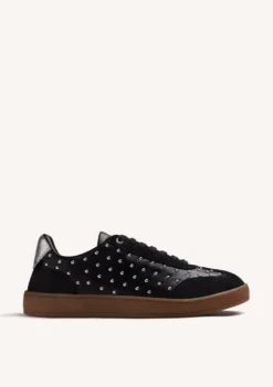 ZAPATILLAS NEGRO PIEL TACHAS