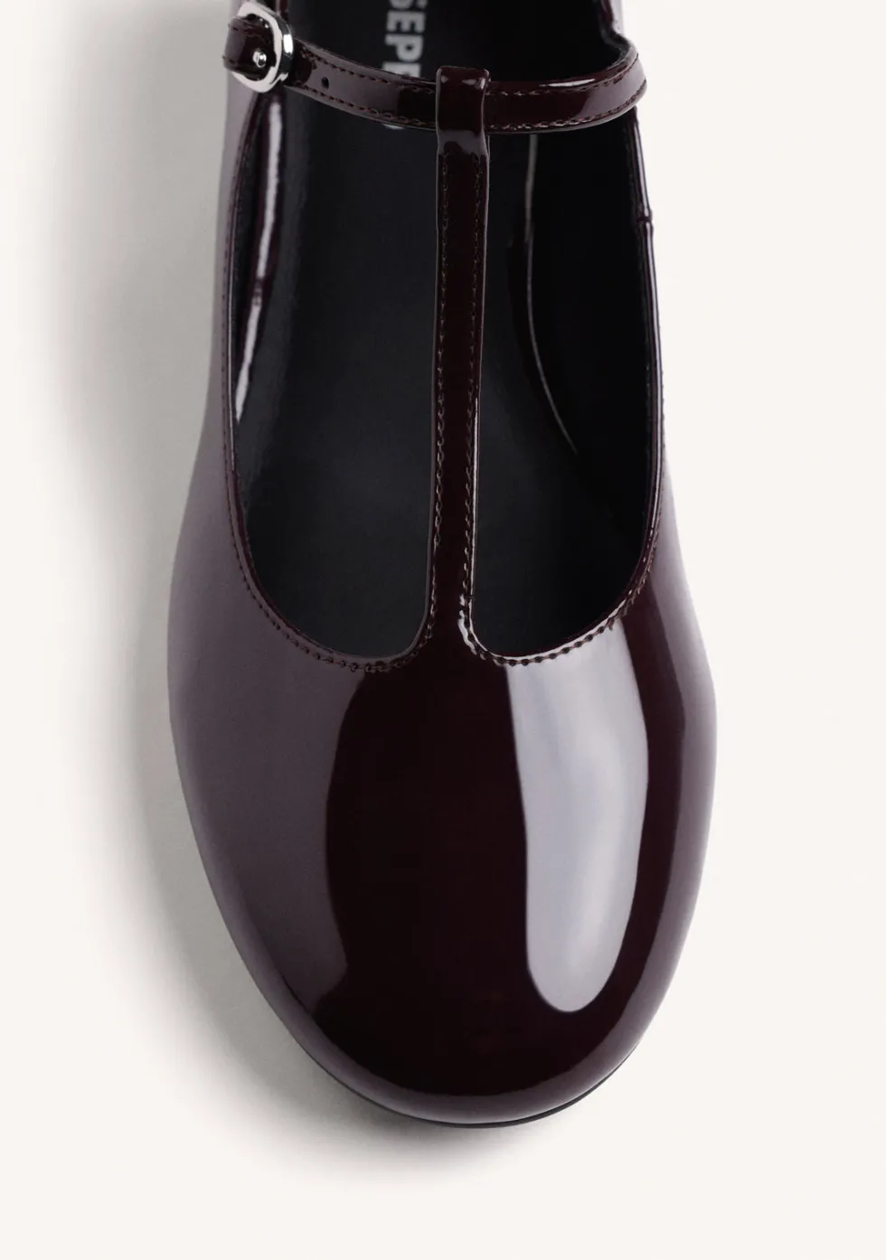 ZAPATOS BURDEOS MARY-JANE EFECTO CHAROL