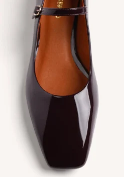 ZAPATOS BURDEOS MARY-JANE EFECTO CHAROL