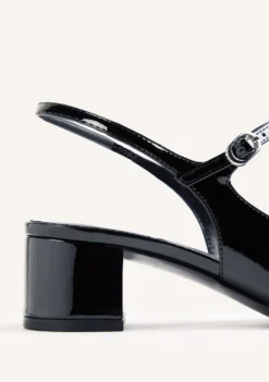 ZAPATOS MARY-JANE NEGRO EFECTO CHAROL