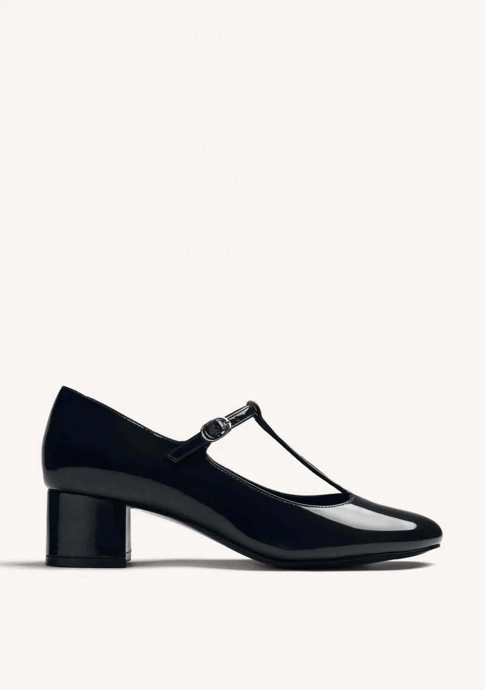 ZAPATOS NEGRO MARY-JANE EFECTO CHAROL