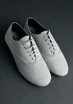 ZAPATOS PLANOS PIEL GRIS BY MELYSSA PINTO