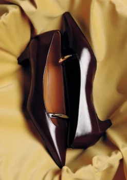 ZAPATOS TACÓN BURDEOS EFECTO CHAROL