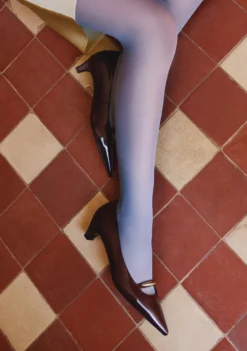 ZAPATOS TACÓN BURDEOS EFECTO CHAROL