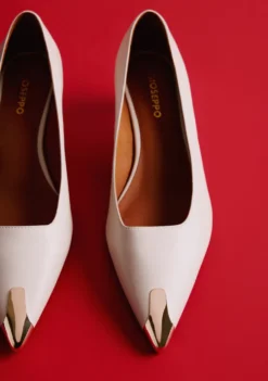 ZAPATOS TACÓN CREMA