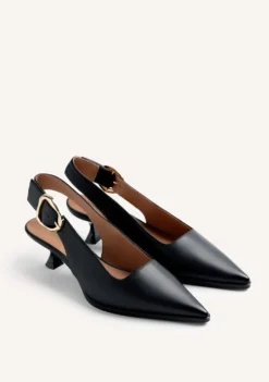 ZAPATOS TACÓN DESTALONADOS NEGRO