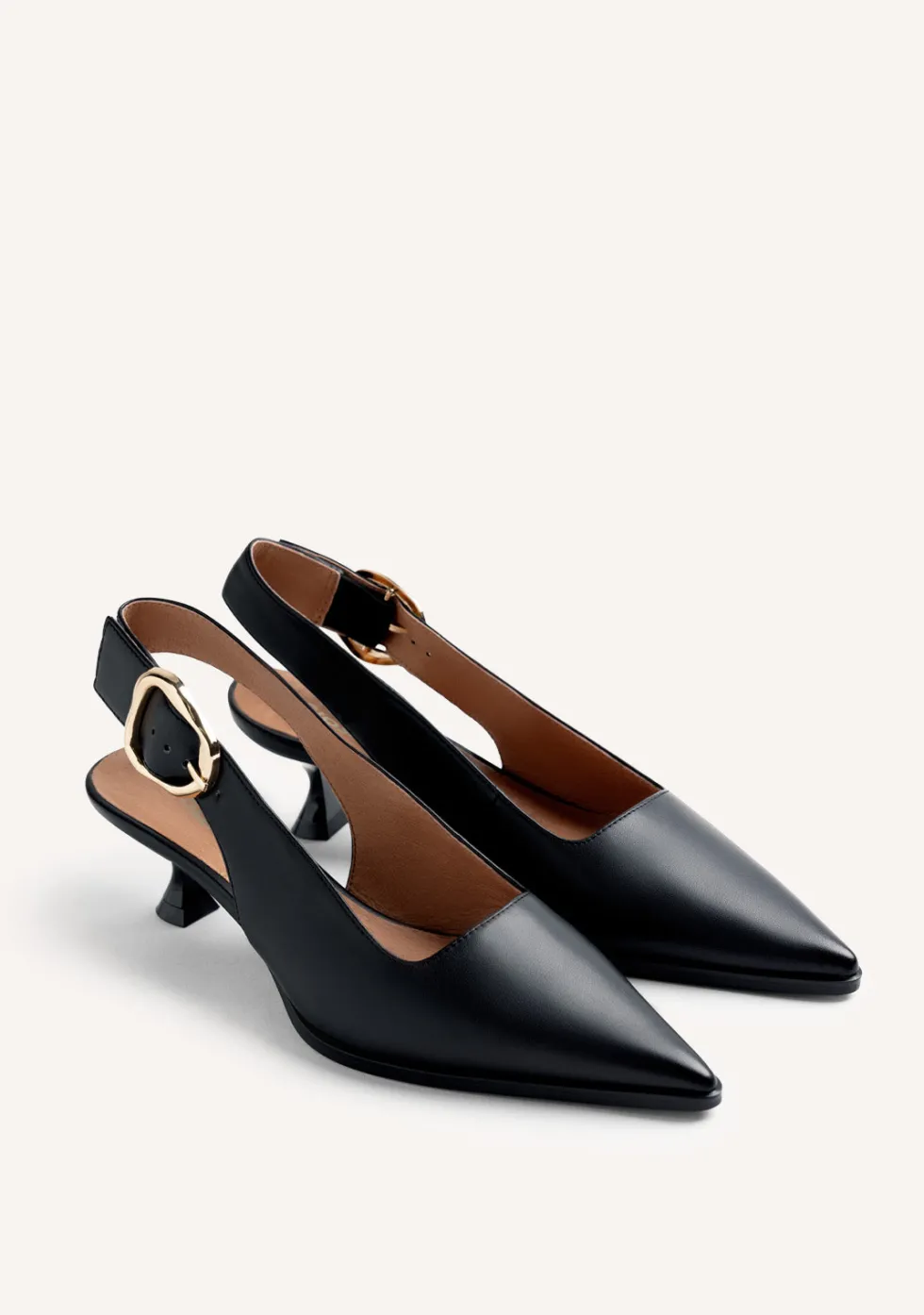 ZAPATOS TACÓN DESTALONADOS NEGRO