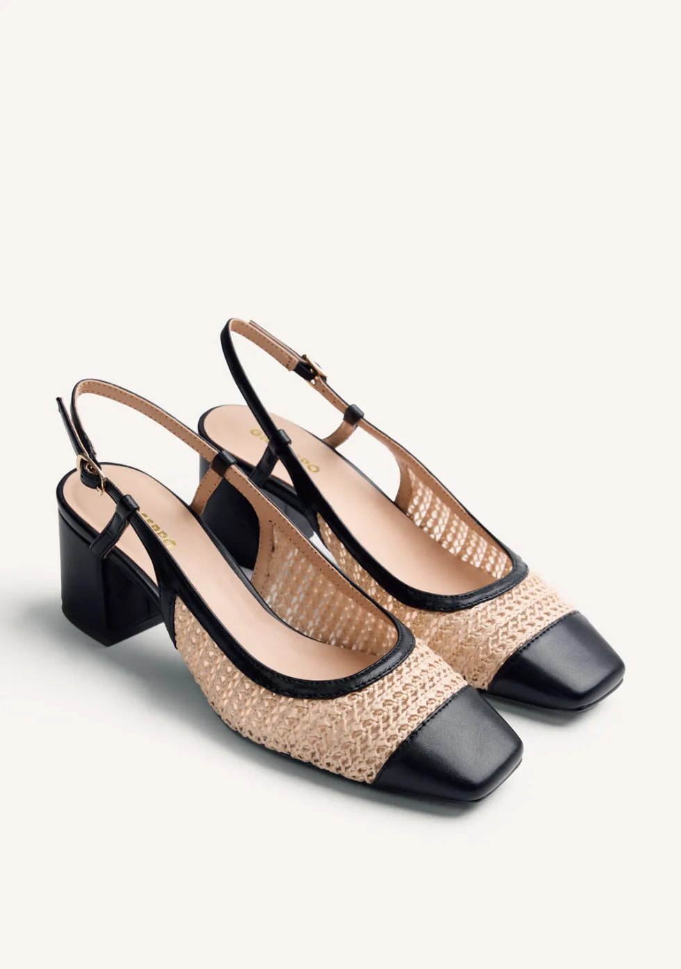 ZAPATOS TACÓN DESTALONADOS RAFIA MUNKEDAL