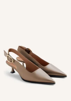 ZAPATOS TACÓN DESTALONADOS TAUPE