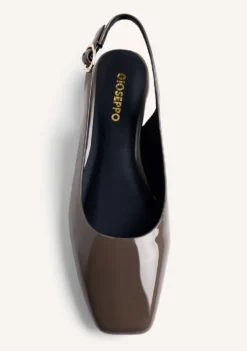 ZAPATOS TACÓN DESTALONADOS TAUPE EFECTO CHAROL