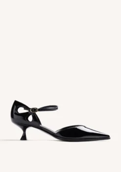 ZAPATOS TACÓN NEGRO EFECTO CHAROL