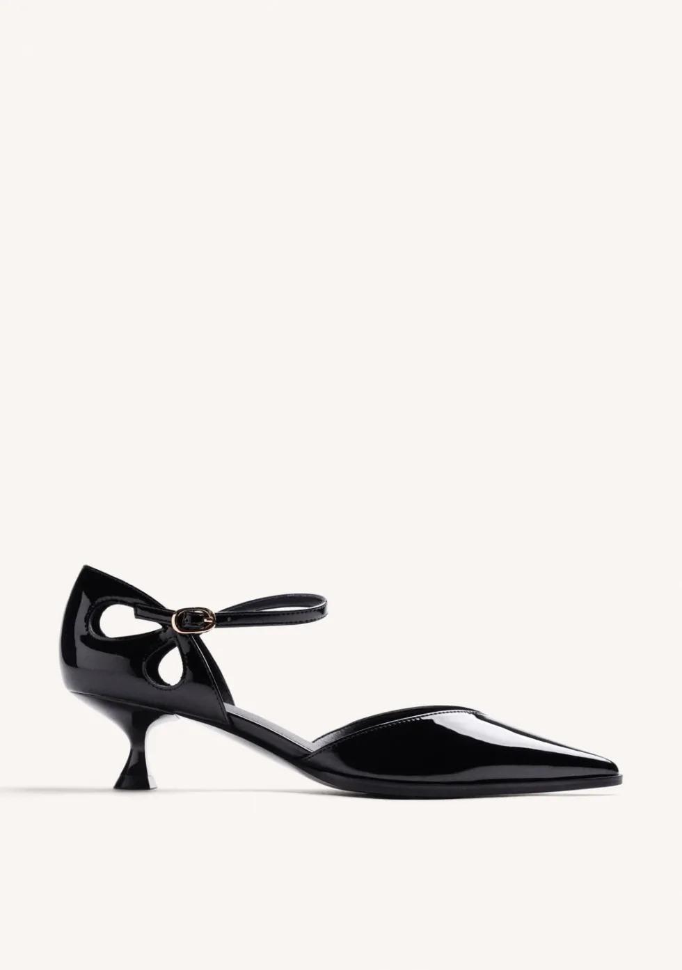 ZAPATOS TACÓN NEGRO EFECTO CHAROL