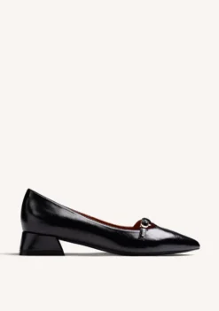 ZAPATOS TACÓN NEGRO EFECTO CHAROL