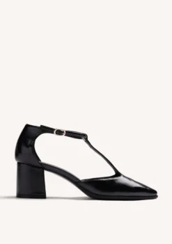 ZAPATOS TACÓN NEGRO EFECTO CHAROL