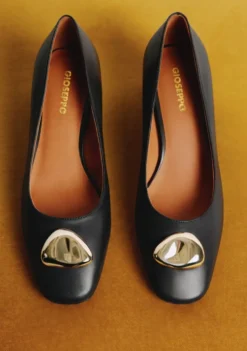 ZAPATOS TACÓN NEGRO PIEL JOYA
