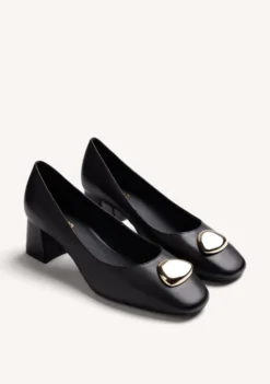 ZAPATOS TACÓN NEGRO PIEL JOYA