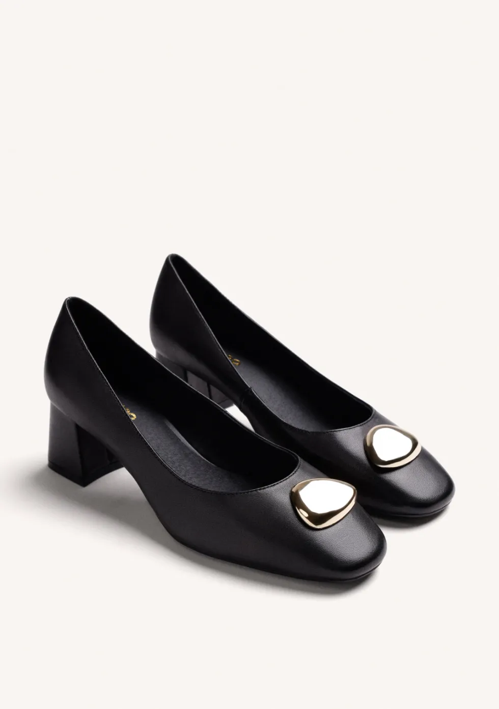 ZAPATOS TACÓN NEGRO PIEL JOYA