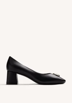 ZAPATOS TACÓN NEGRO PIEL JOYA